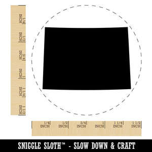 Colorado State Silhouette Self-Inking Rubber Stamp for Stamping Crafting Planners