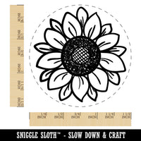 Cute Sunflower Doodle Self-Inking Rubber Stamp for Stamping Crafting Planners