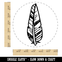 Hand Drawn Artsy Feather Self-Inking Rubber Stamp for Stamping Crafting Planners