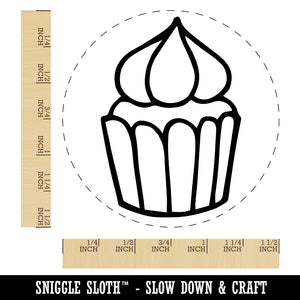 Hand Drawn Cupcake Doodle Self-Inking Rubber Stamp for Stamping Crafting Planners