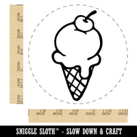 Hand Drawn Cute Ice Cream Cone Doodle Self-Inking Rubber Stamp for Stamping Crafting Planners