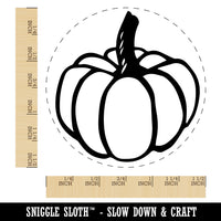 Hand Drawn Pumpkin Tall Stem Doodle Fall Thanksgiving Halloween Self-Inking Rubber Stamp for Stamping Crafting Planners