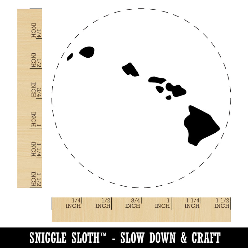 Hawaii State Silhouette Self-Inking Rubber Stamp for Stamping Crafting Planners