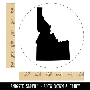 Idaho State Silhouette Self-Inking Rubber Stamp for Stamping Crafting Planners