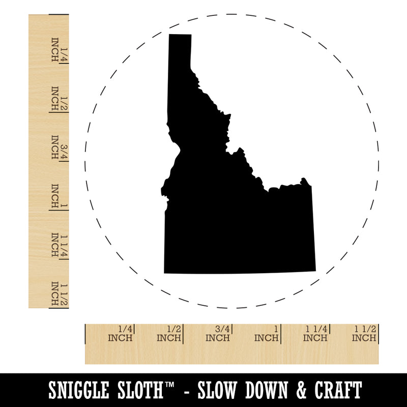 Idaho State Silhouette Self-Inking Rubber Stamp for Stamping Crafting Planners