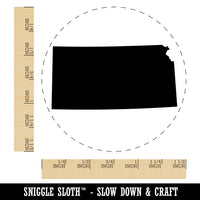 Kansas State Silhouette Self-Inking Rubber Stamp for Stamping Crafting Planners