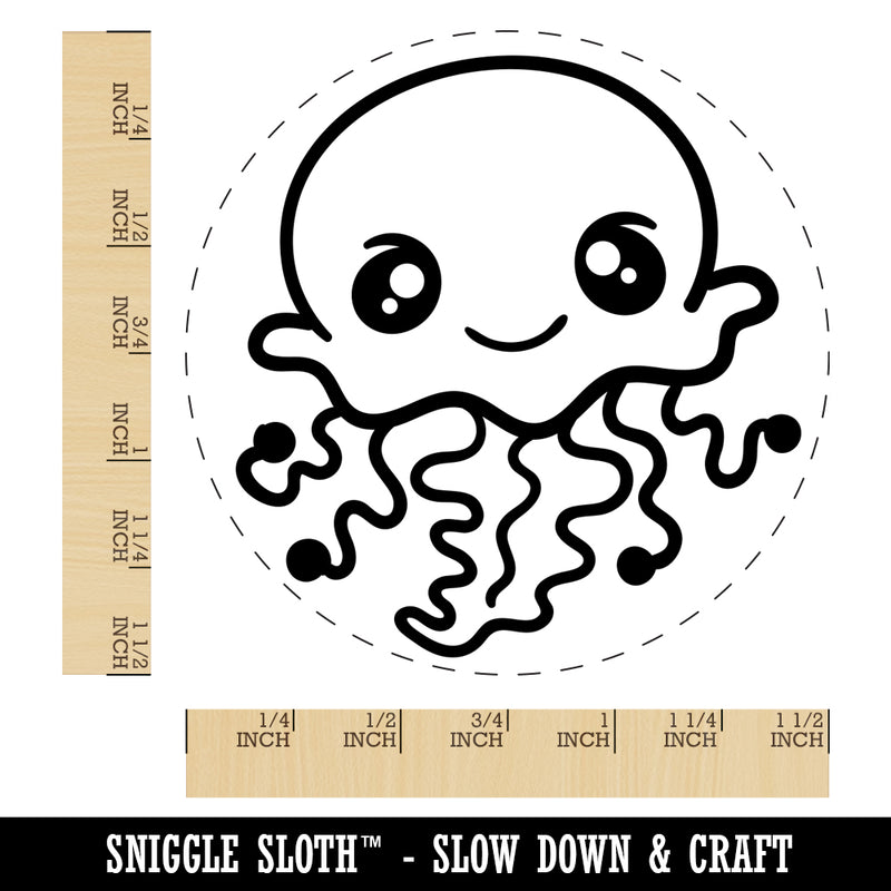 Kawaii Jellyfish Self-Inking Rubber Stamp for Stamping Crafting Planners