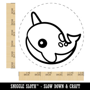 Kawaii Narwhal Self-Inking Rubber Stamp for Stamping Crafting Planners