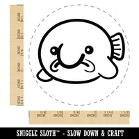 Kawaii Sad Blobfish Self-Inking Rubber Stamp for Stamping Crafting Planners