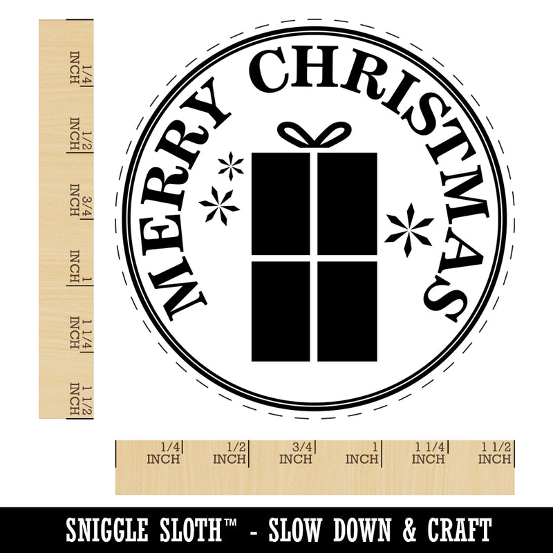 Merry Christmas Holiday Gift Self-Inking Rubber Stamp for Stamping Crafting Planners