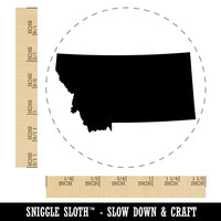 Montana State Silhouette Self-Inking Rubber Stamp for Stamping Crafting Planners