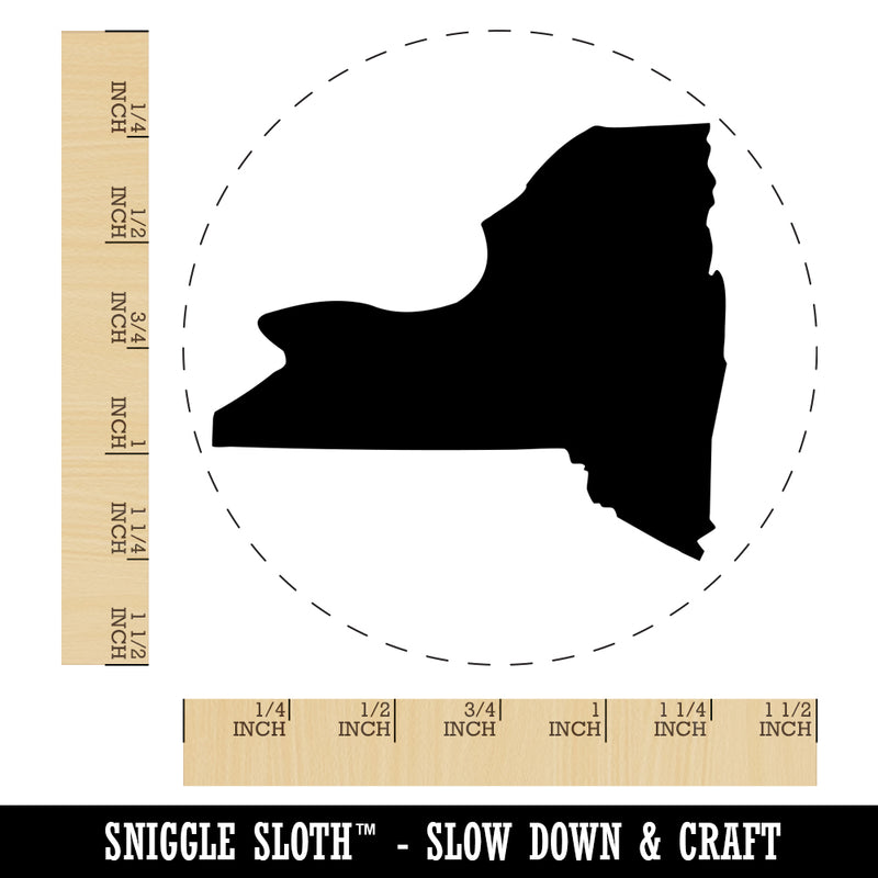 New York State Silhouette Self-Inking Rubber Stamp for Stamping Crafting Planners