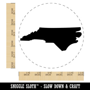 North Carolina State Silhouette Self-Inking Rubber Stamp for Stamping Crafting Planners