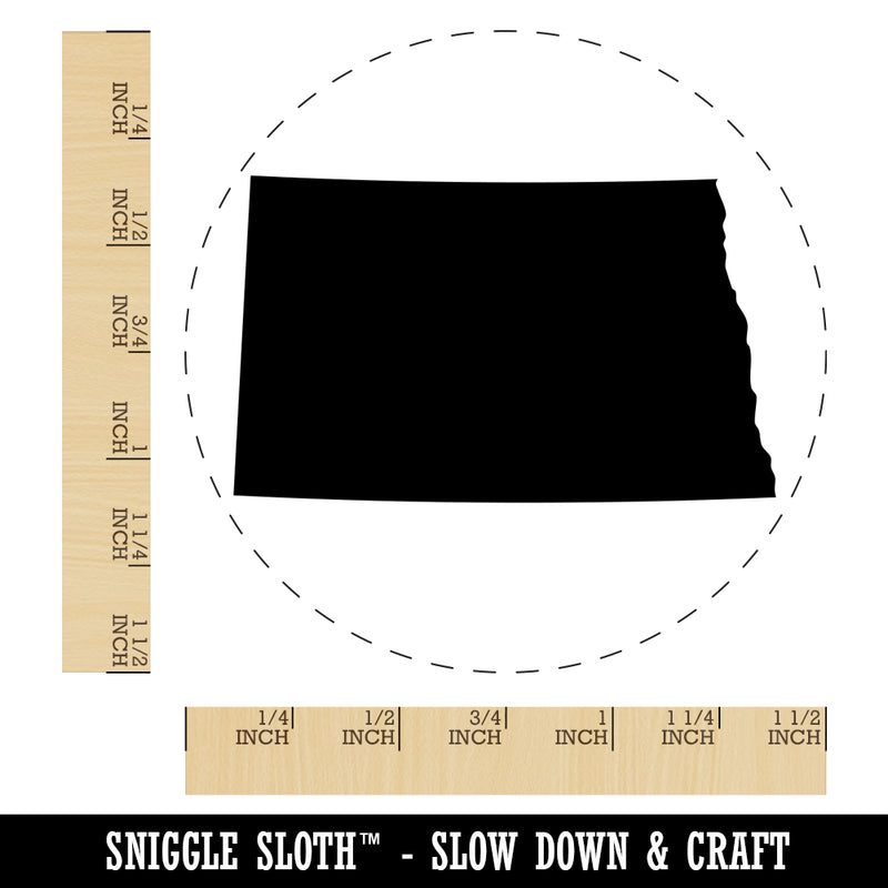 North Dakota State Silhouette Self-Inking Rubber Stamp for Stamping Crafting Planners