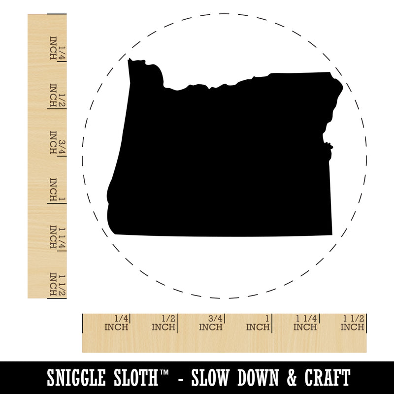 Oregon State Silhouette Self-Inking Rubber Stamp for Stamping Crafting Planners