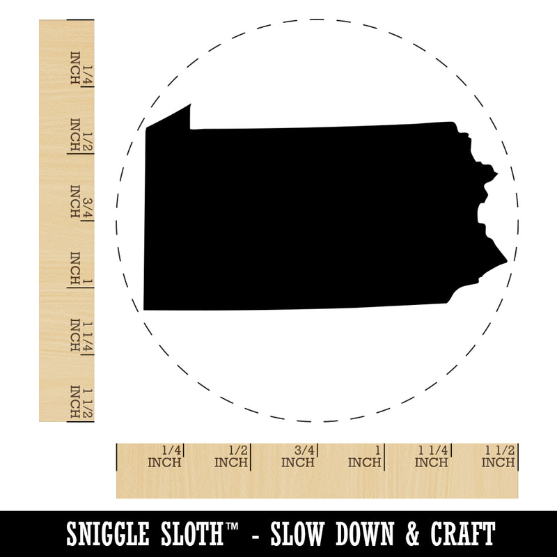 Pennsylvania State Silhouette Self-Inking Rubber Stamp for Stamping Crafting Planners