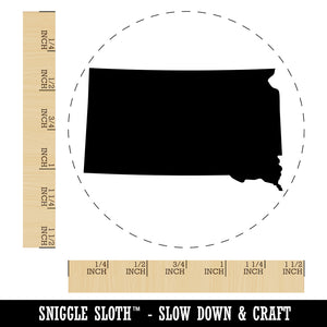 South Dakota State Silhouette Self-Inking Rubber Stamp for Stamping Crafting Planners