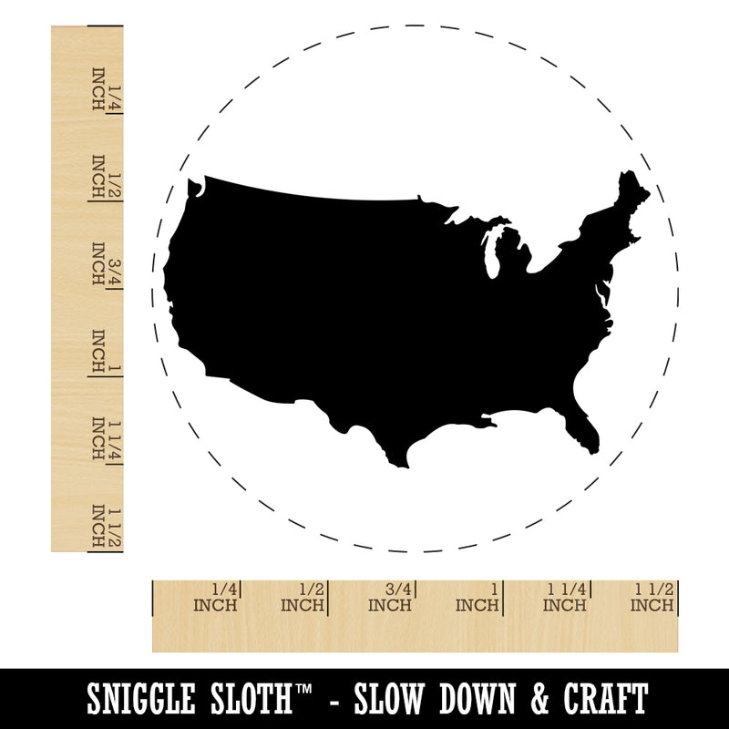 USA United States America Country Silhouette Self-Inking Rubber Stamp for Stamping Crafting Planners