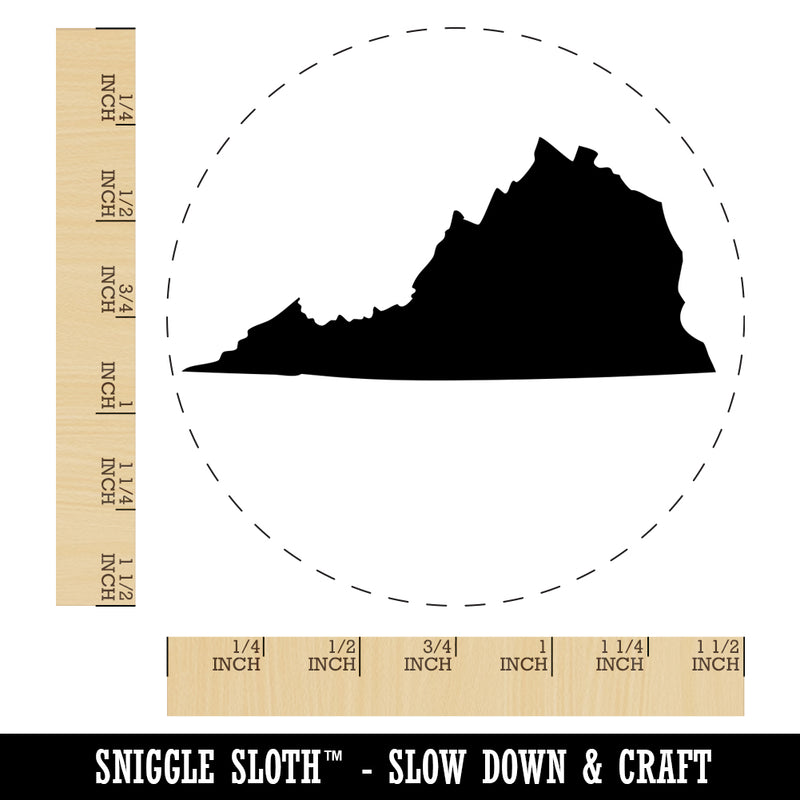 Virginia State Silhouette Self-Inking Rubber Stamp for Stamping Crafting Planners