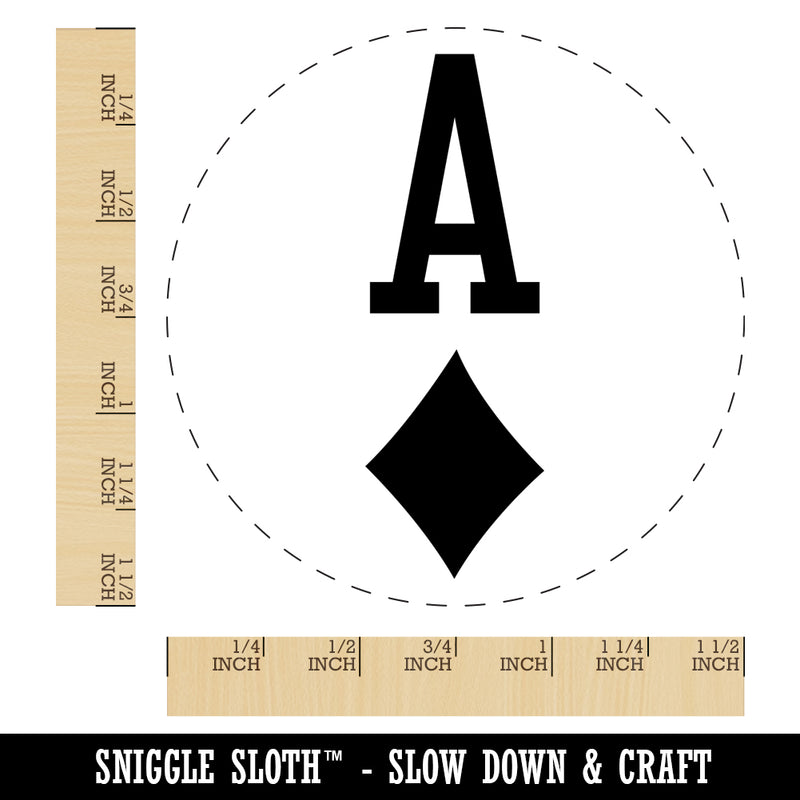 Ace of Diamonds Card Suit Self-Inking Rubber Stamp for Stamping Crafting Planners