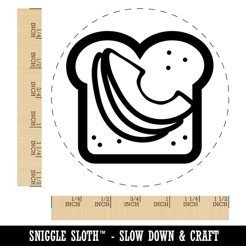 Avocado Toast Bread Self-Inking Rubber Stamp for Stamping Crafting Planners