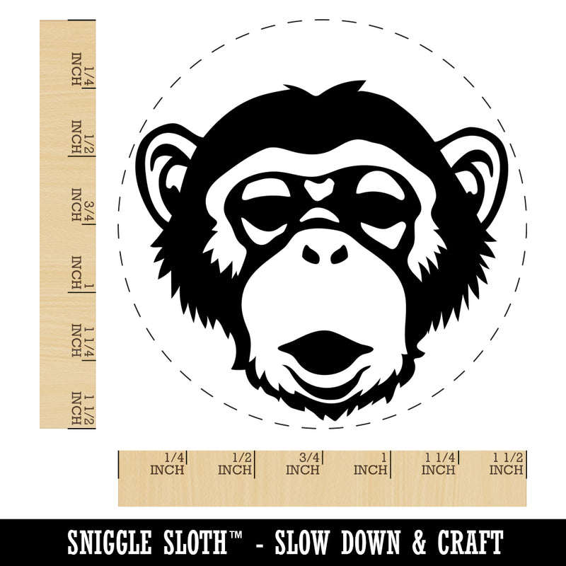 Chimpanzee Primate Ape Self-Inking Rubber Stamp for Stamping Crafting Planners