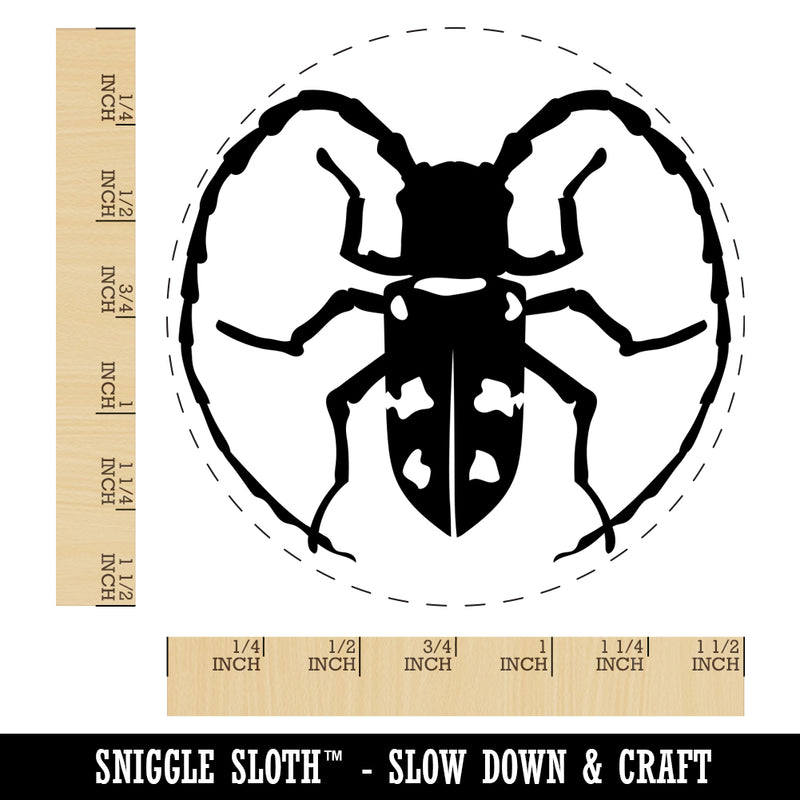 Citrus Long Horned Beetle Insect Self-Inking Rubber Stamp for Stamping Crafting Planners