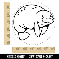 Cute Chubby Manatee Self-Inking Rubber Stamp for Stamping Crafting Planners