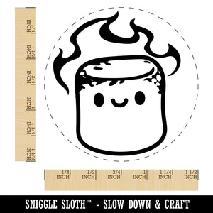 Cute Kawaii Toasted Marshmallow Self-Inking Rubber Stamp for Stamping Crafting Planners