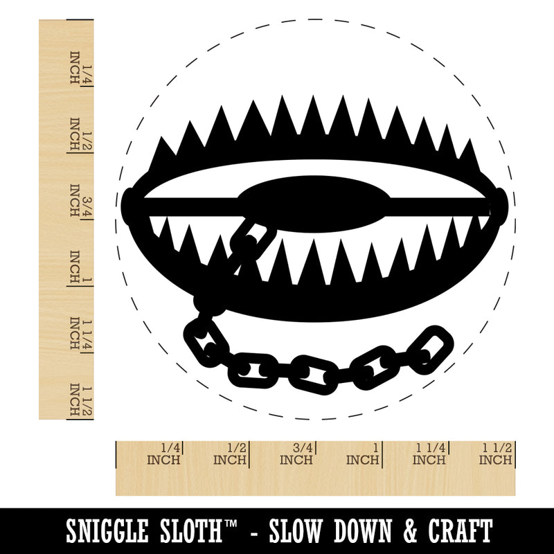 Deadly Bear Trap Self-Inking Rubber Stamp for Stamping Crafting Planners