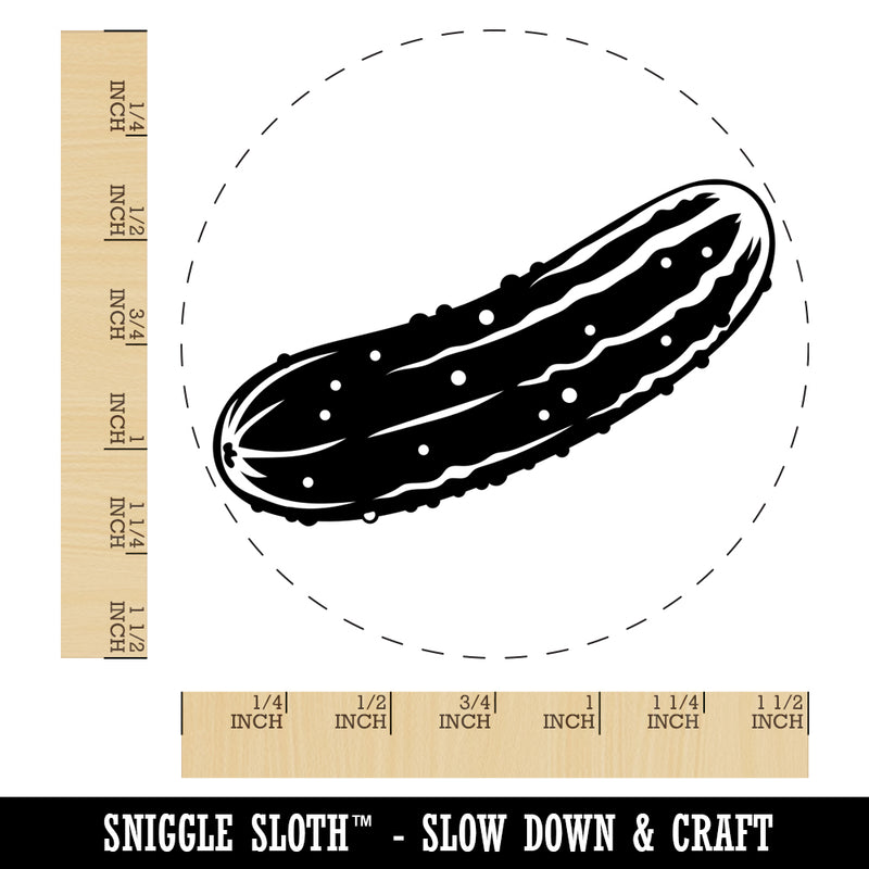 Dill Pickle Cucumber Self-Inking Rubber Stamp for Stamping Crafting Planners