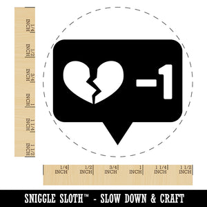 Dislike Broken Heart Minus One Bubble Self-Inking Rubber Stamp for Stamping Crafting Planners