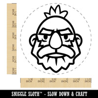 Dwarf Male Character Face Self-Inking Rubber Stamp for Stamping Crafting Planners