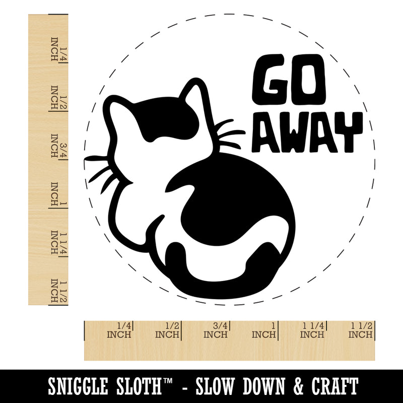 Go Away the Cat is Ignoring You Self-Inking Rubber Stamp for Stamping Crafting Planners