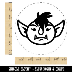 Goblin Female Character Face Self-Inking Rubber Stamp for Stamping Crafting Planners