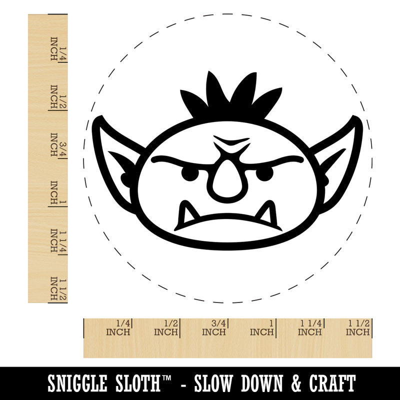 Goblin Male Character Face Self-Inking Rubber Stamp for Stamping Crafting Planners