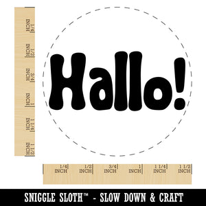 Hallo Dutch and German Greeting Hello Self-Inking Rubber Stamp for Stamping Crafting Planners