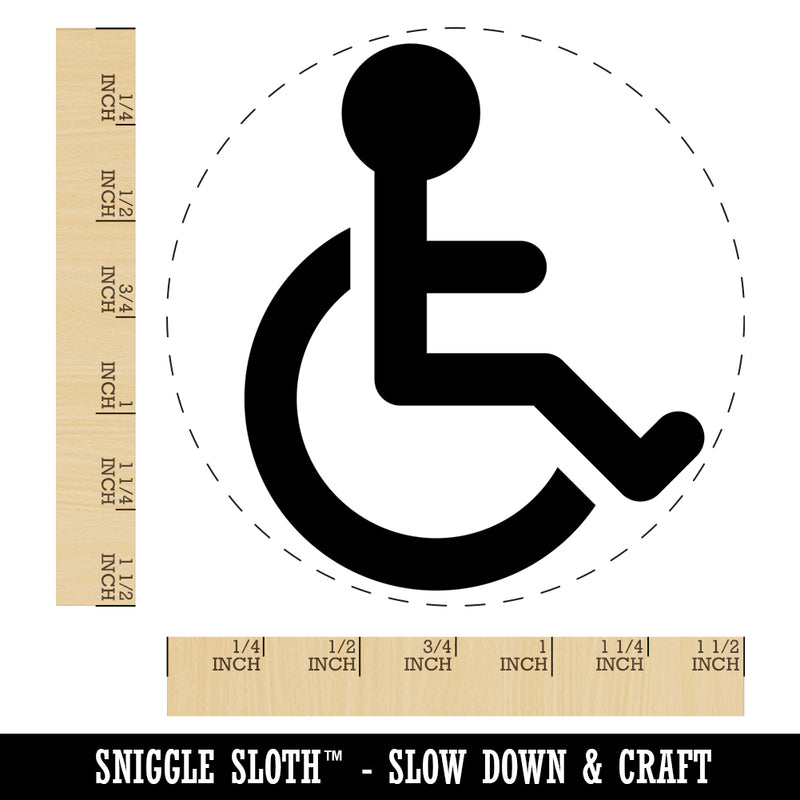 Handicap Disabled Wheelchair Access Icon Self-Inking Rubber Stamp for Stamping Crafting Planners