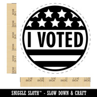 I Voted Patriotic Stars and Stripes Self-Inking Rubber Stamp for Stamping Crafting Planners