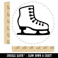 Ice Skating Figure Skates Self-Inking Rubber Stamp for Stamping Crafting Planners