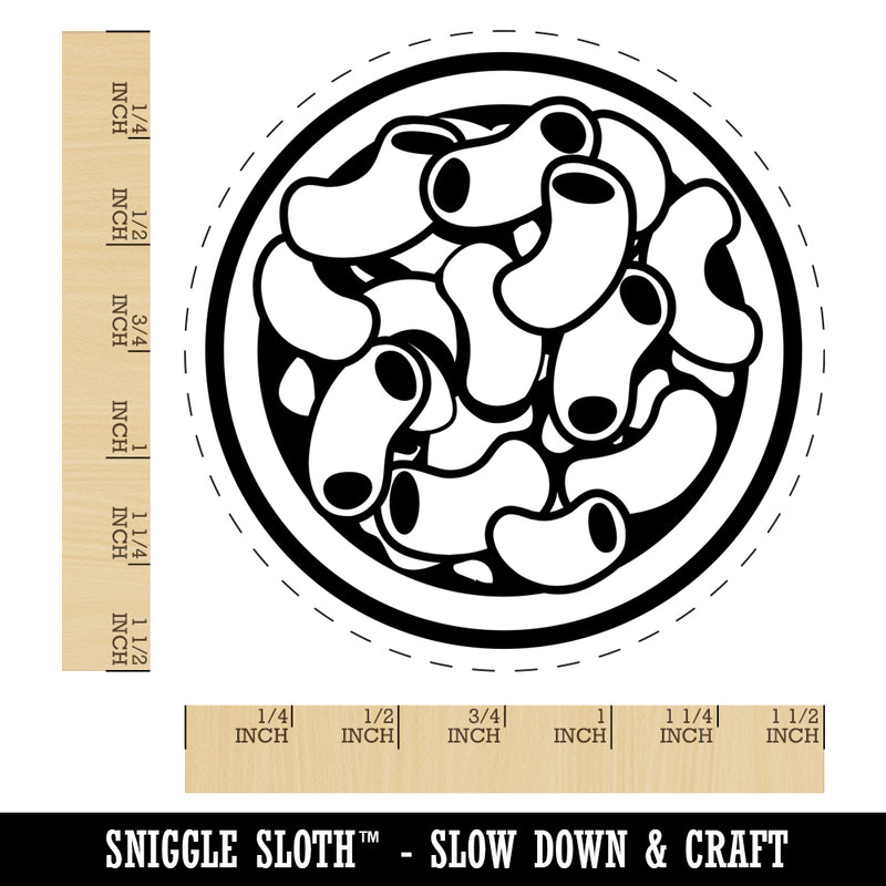 Macaroni and Cheese in Bowl Self-Inking Rubber Stamp for Stamping Crafting Planners