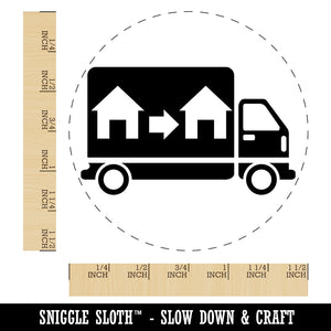 Moving Truck Vehicle Icon Self-Inking Rubber Stamp for Stamping Crafting Planners