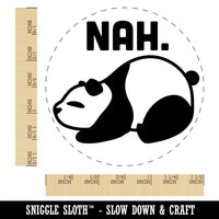 Nah Cute and Lazy Panda Doesn't Want to do Anything Self-Inking Rubber Stamp for Stamping Crafting Planners