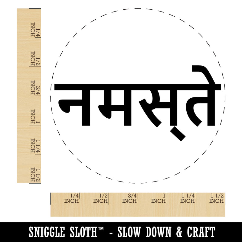 Namaste Hello Hindi Greeting Self-Inking Rubber Stamp for Stamping Crafting Planners