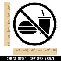 No Food or Drink Icon Self-Inking Rubber Stamp for Stamping Crafting Planners