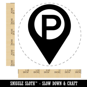 P Parking Map Location Icon Self-Inking Rubber Stamp for Stamping Crafting Planners