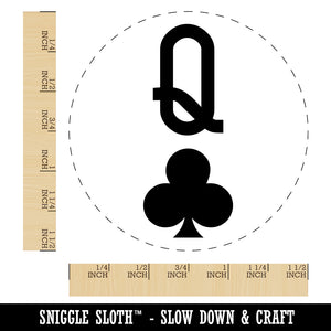 Queen of Clubs Card Suit Self-Inking Rubber Stamp for Stamping Crafting Planners