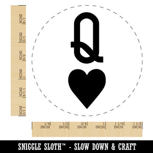 Queen of Hearts Card Suit Self-Inking Rubber Stamp for Stamping Crafting Planners