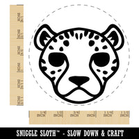 Spotted Cheetah head Self-Inking Rubber Stamp for Stamping Crafting Planners