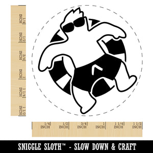 Summer Man in Swimsuit Floating Self-Inking Rubber Stamp for Stamping Crafting Planners